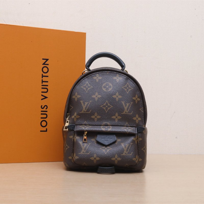 LOUIS VUITTON PalmSprings小書包Mini17老花PVC2016肩背包-0