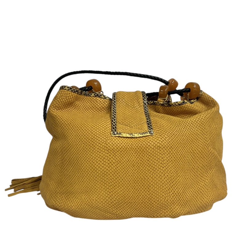 【美收精品】JIMMY CHOO 黃色肩背包 4-340-1