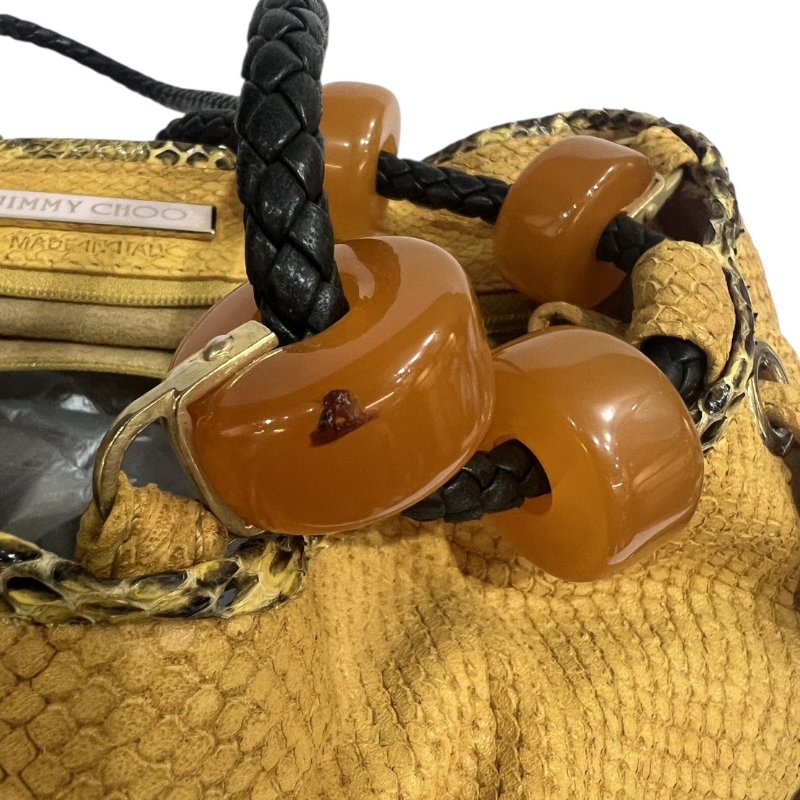 【美收精品】JIMMY CHOO 黃色肩背包 4-340-11
