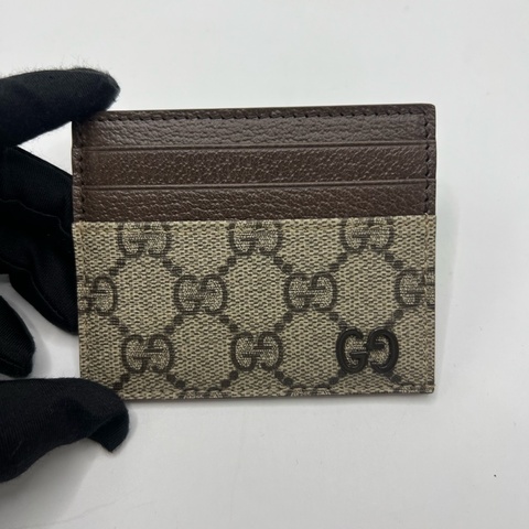 卡包GUCCI古驰GG细节双色卡片夹