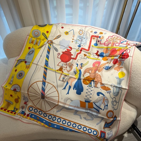 Hermes 下午茶絲巾🧡💛