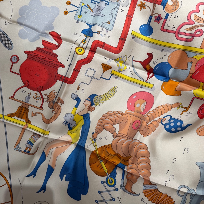 Hermes 下午茶絲巾🧡💛-1