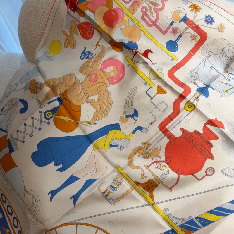 Hermes 下午茶絲巾🧡💛-6