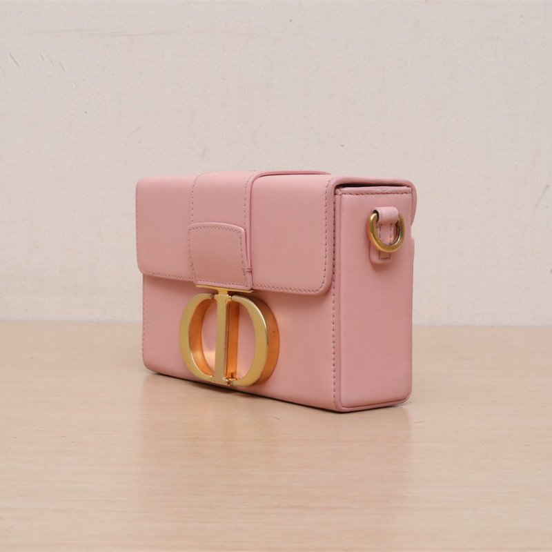 DIOR 30Montaigne蒙田Box粉色牛皮金扣2020肩背包-3