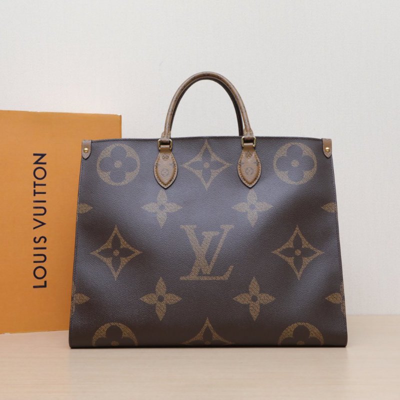 LOUIS VUITTON Onthego大號41老花PVC金扣晶片肩背包-0