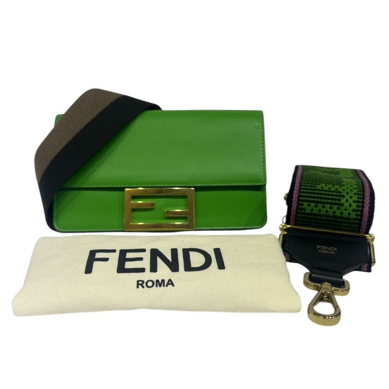 【美收精品】FENDI綠色肩背包 4-346-20