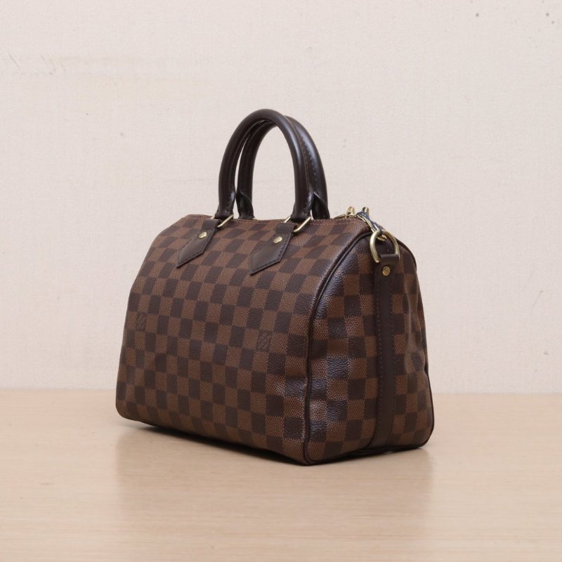 LOUIS VUITTON Sp25配肩帶棕色棋盤格PVC2017肩背包-4