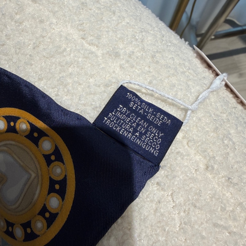 Hermes 心形輓具絲巾 🩵全新💙-7