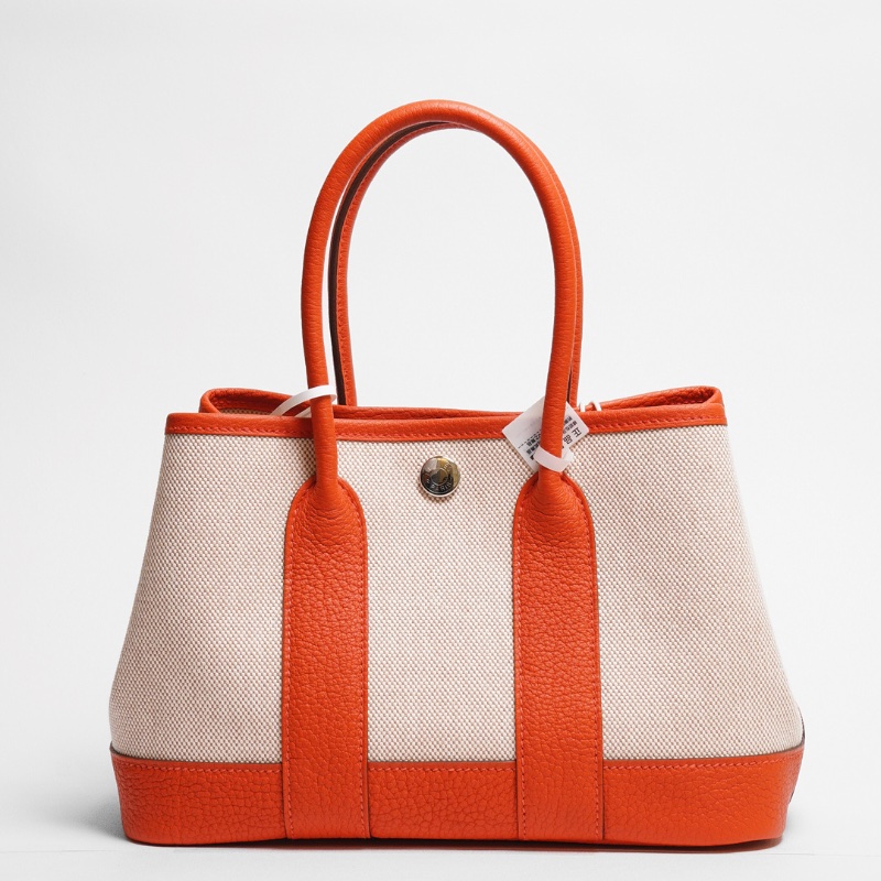 HERMES Mini garden party - 帆布火焰橙-1