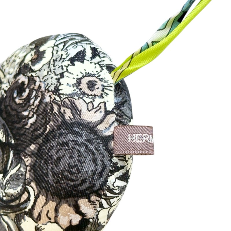 HERMES petit H 絲質 掛飾-5