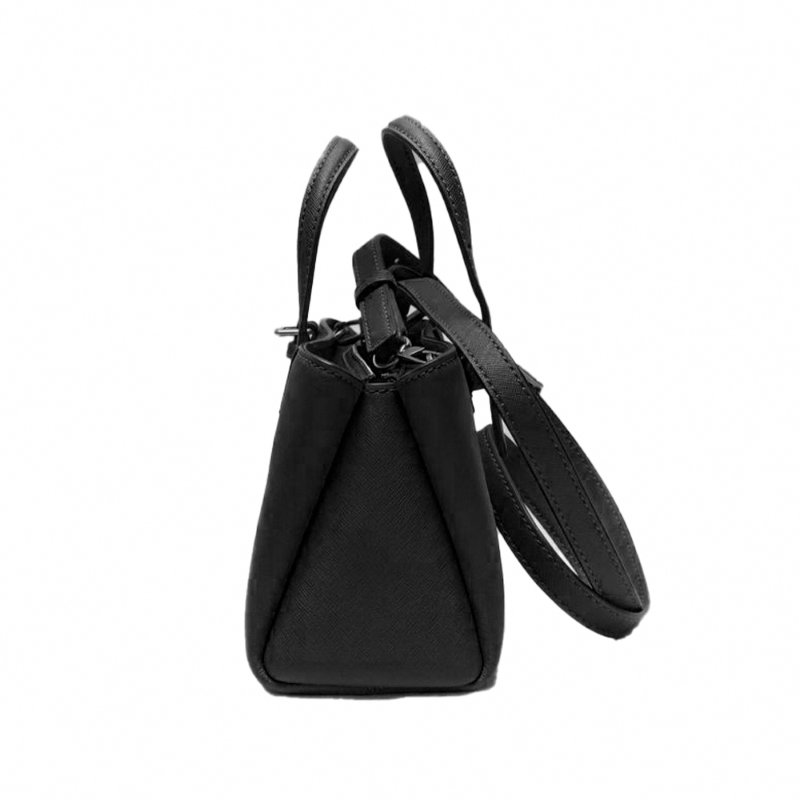 【TORY BURCH】質感素面皮革兩用包-黑色-2