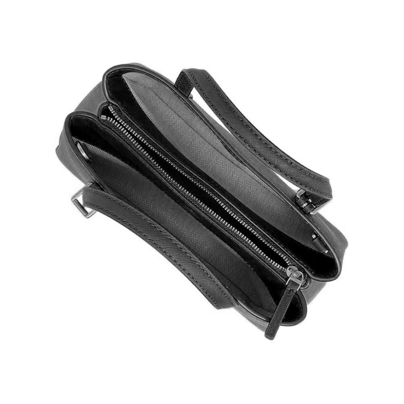 【TORY BURCH】質感素面皮革兩用包-黑色-3