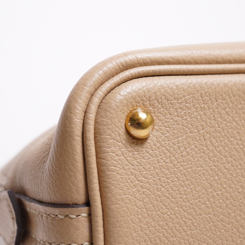 HERMES Mini bolide - 風衣灰香檳金-5