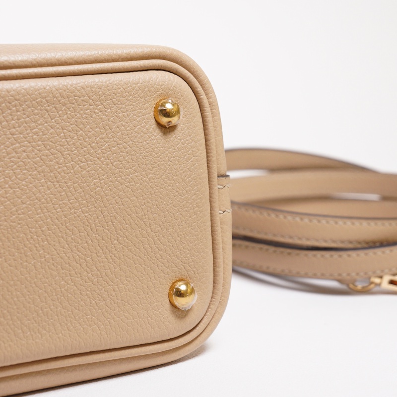 HERMES Mini bolide - 風衣灰香檳金-7