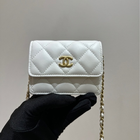 【99❤️全套帶票】Chanel 荷葉邊mini woc鏈條包單肩斜挎包