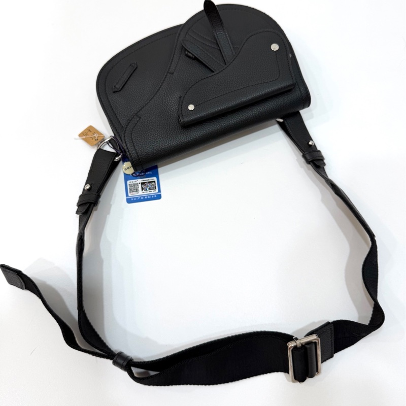 DIOR 迪奧 Saddle 黑色粒面 南柱赫 馬鞍包 胸包 腰包 肩背包 側背包 斜背包-0