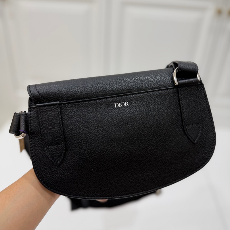 DIOR 迪奧 Saddle 黑色粒面 南柱赫 馬鞍包 胸包 腰包 肩背包 側背包 斜背包-22