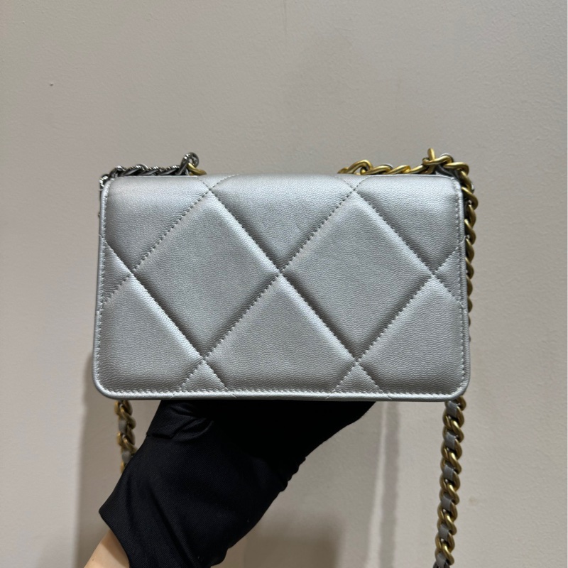 【99❤️】Chanel 19bag woc 珠光灰色單肩斜挎包-2