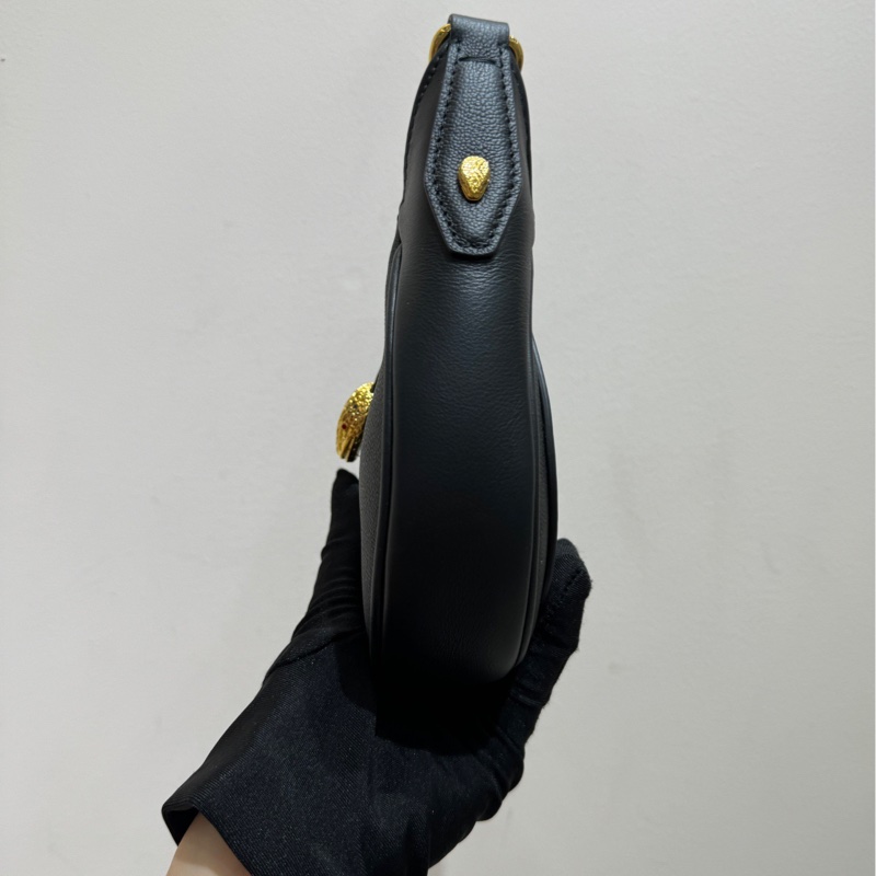 【全🆕 閒置】 Bvlgari serpenti ellipse系列 月牙芯片款蛇頭磁扣小牛皮手提斜挎單肩包小號-4