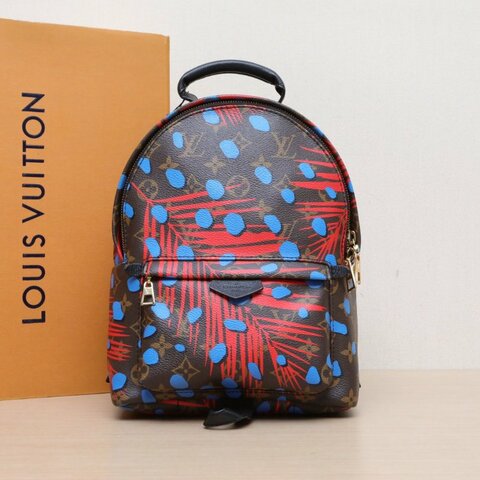 LOUIS VUITTON PalmSprings小書包小號22老花PVC2016熱帶雨林肩背包