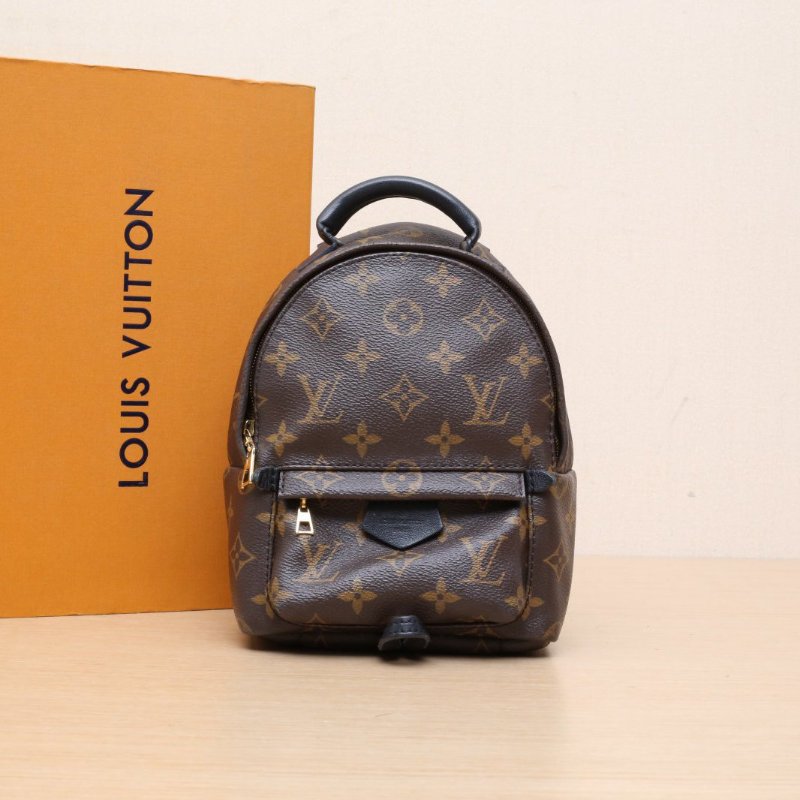 LOUIS VUITTON PalmSprings小書包Mini17老花PVC2016肩背包-0