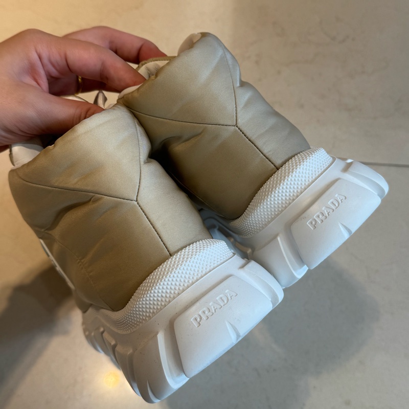 prada卡其色高筒休閒鞋👟38.5-2