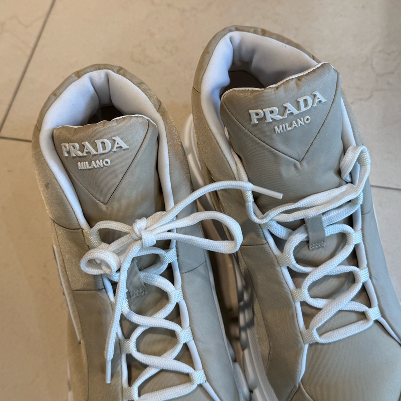prada卡其色高筒休閒鞋👟38.5-12