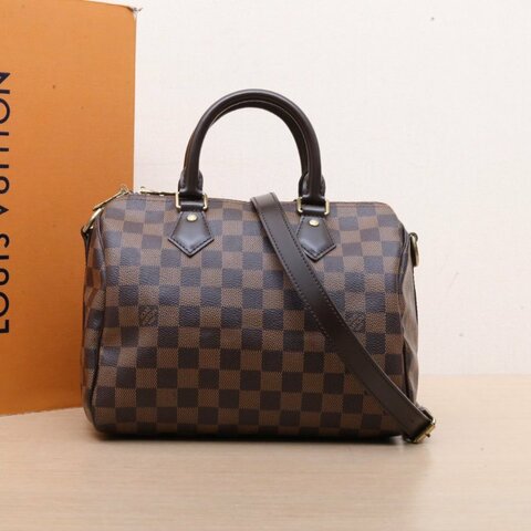 LOUIS VUITTON Sp25配肩帶棕色棋盤格PVC2018肩背包