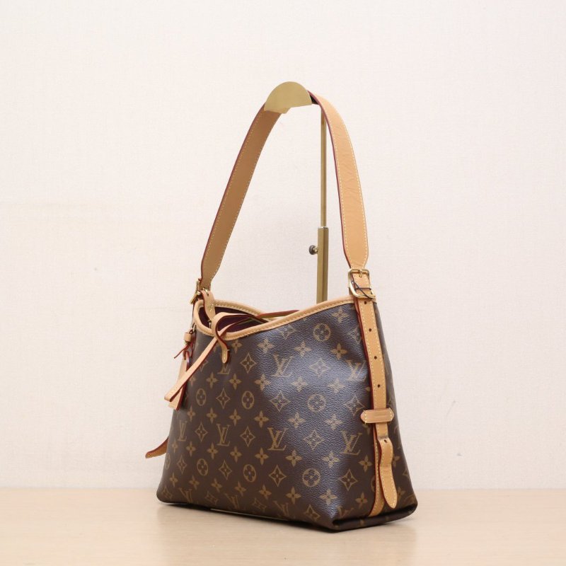 LOUIS VUITTON CARRYALL小號29配子袋老花PVC金扣晶片肩背包-4