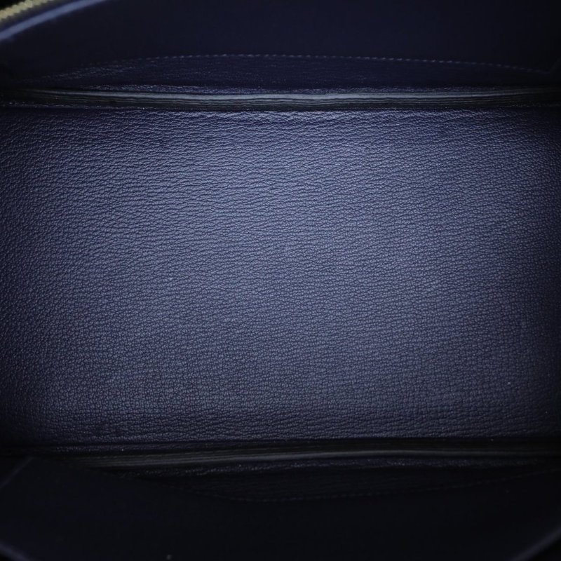 HERMES Birkin252Z午夜藍Togo皮D刻金扣肩背包-2