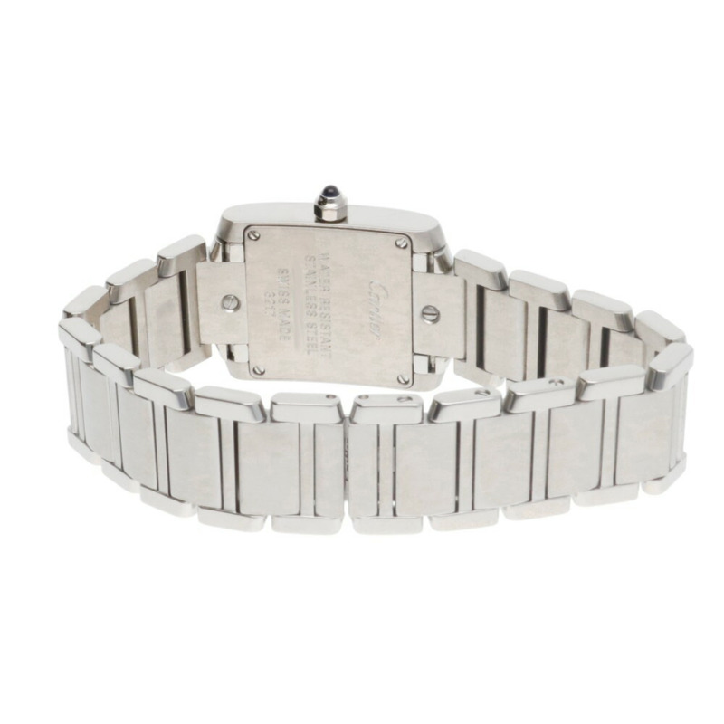 卡地亞 Tank Française SM 女士腕錶,不鏽鋼材質,型號 3217,石英機芯,翻新款,卡地亞-4