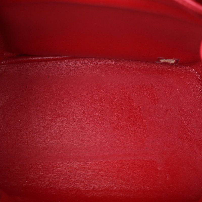 CHANEL Affinity雙肩包紅色荔枝牛皮23開金扣肩背包-2