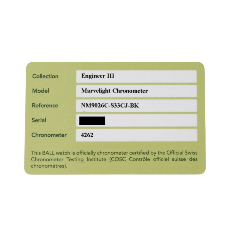 波爾(Ball)Marvelite 彩虹天文台錶,不銹鋼材質,型號 NM9026C-S33CJ-BK,自動上鍊,已翻新,男士腕錶,波爾(BALL)-10