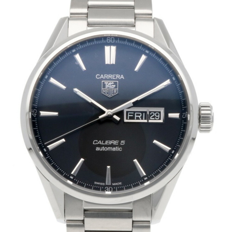 TAG Heuer 豪雅卡萊拉 Calibre 5 腕錶,不鏽鋼 WAR201A-1 自動機械錶,已翻新,男士款-0
