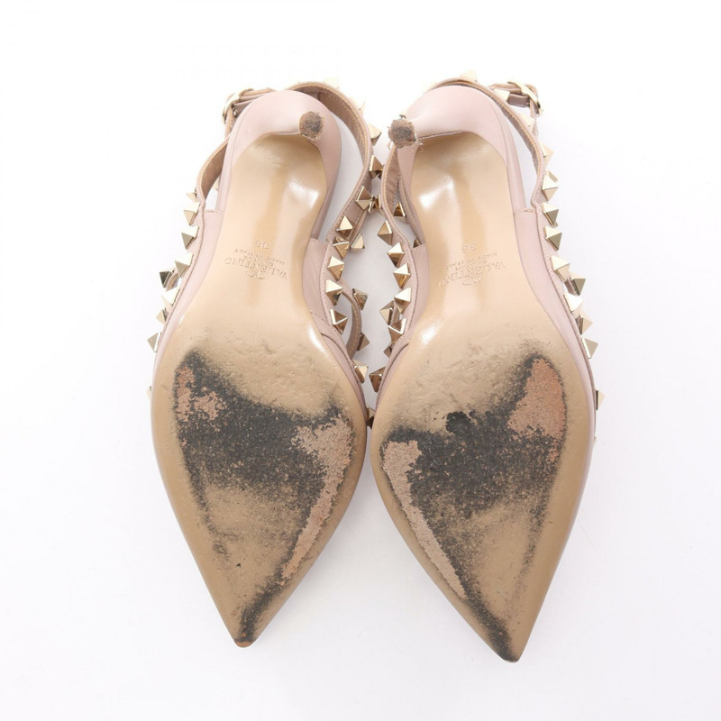 Valentino Garavani 涼鞋高跟鞋 #35 皮革粉紅二手女鞋-3