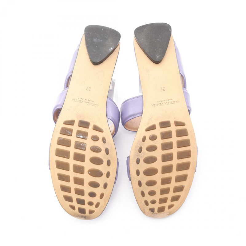 BOTTEGA VENETA 涼鞋 #37 平底鞋 651374 皮革 紫色 二手 女款-3
