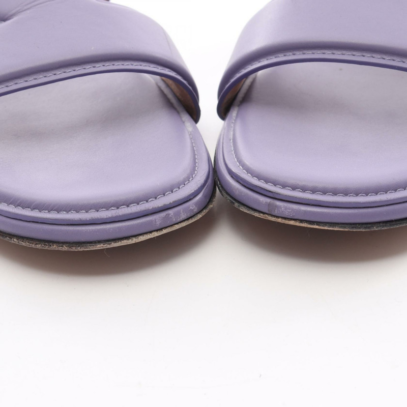 BOTTEGA VENETA 涼鞋 #37 平底鞋 651374 皮革 紫色 二手 女款-8