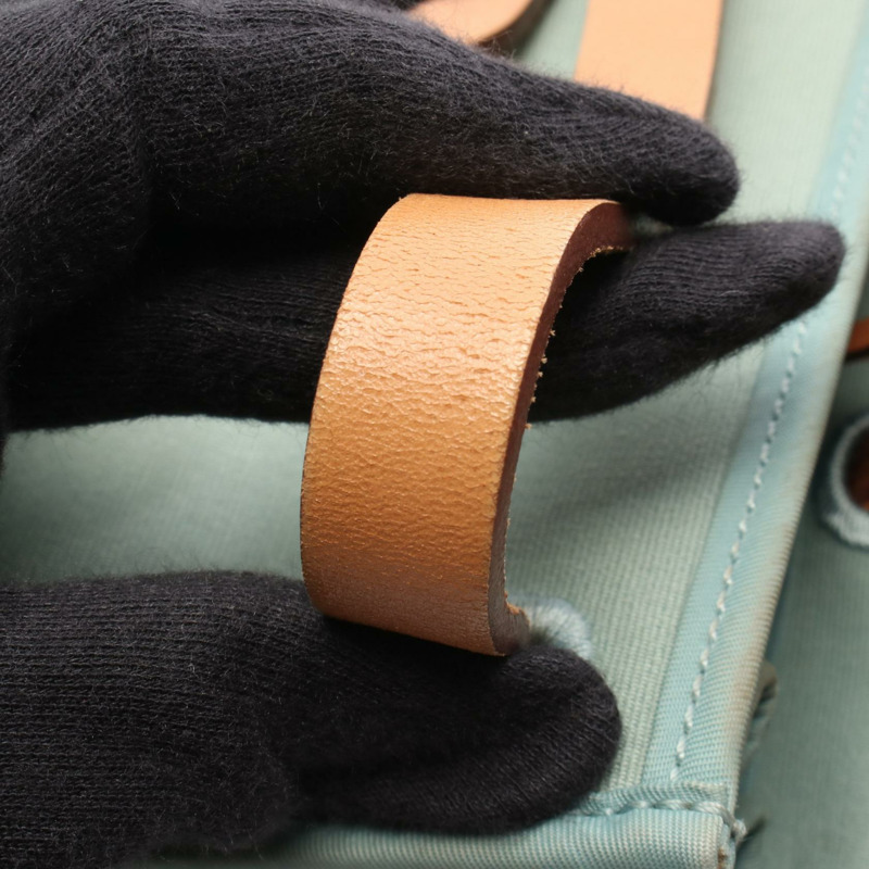 愛馬仕 Herbag Zip PM 單肩手提包，Toile officier 帆布皮革，綠色，二手-11