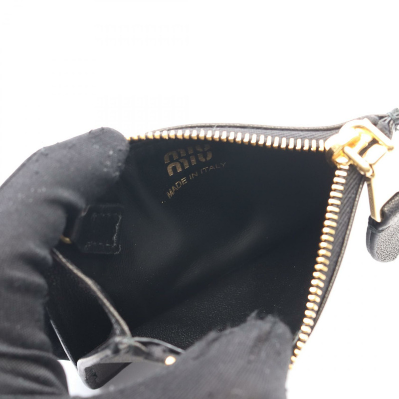 Miu Miu NAPPA AVIATOR 零錢包 5MC93MAEFXF0002 皮革 黑色 全新 女士-2
