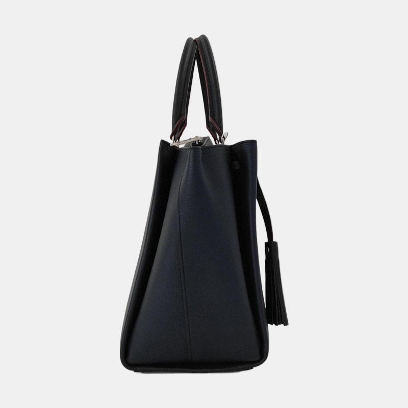 LOUIS VUITTON LOCKME 藍色牛皮流蘇單肩包手提包斜挎包 銀色五金 可拆卸肩帶 9.9新-3