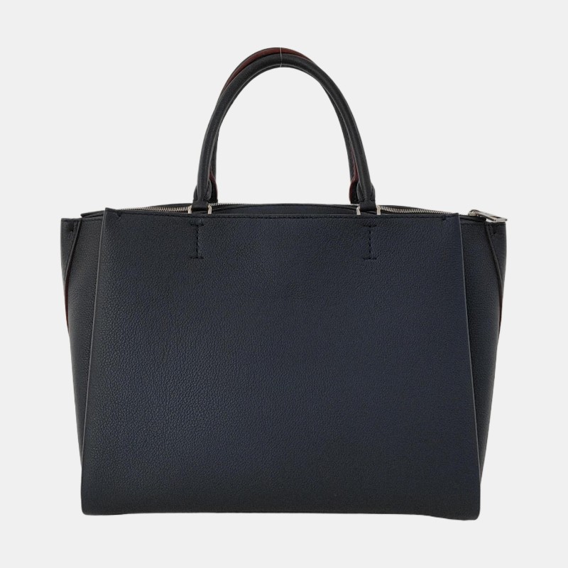 LOUIS VUITTON LOCKME 藍色牛皮流蘇單肩包手提包斜挎包 銀色五金 可拆卸肩帶 9.9新-4