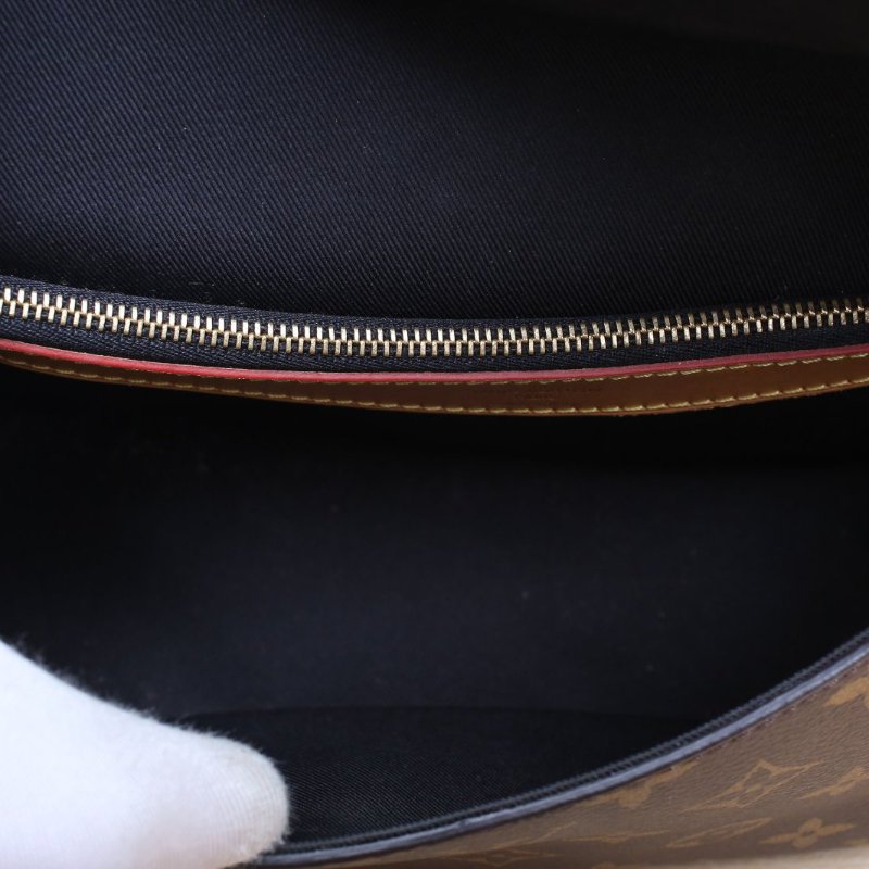 LOUIS VUITTON Diane法棍包24可拆卸黑紫寬肩帶老花PVC晶片肩背包-4