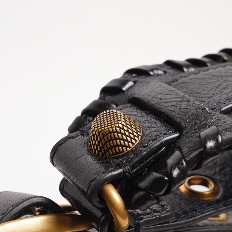 Balenciaga Le cagole半月機車包 - S黑金-5