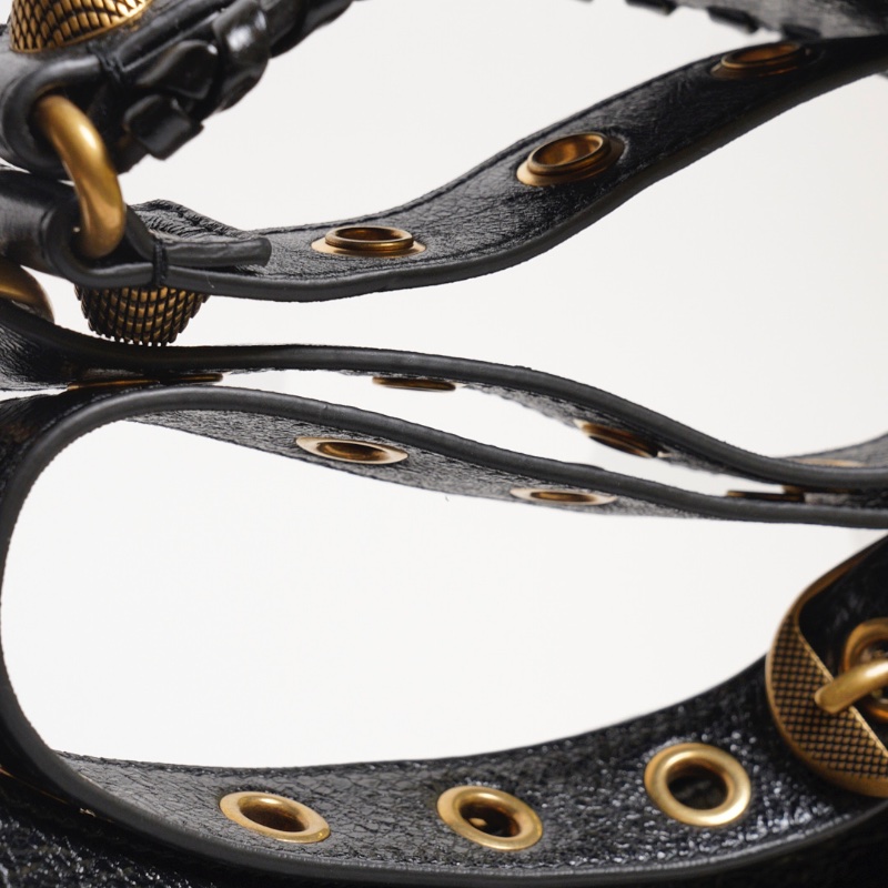 Balenciaga Le cagole半月機車包 - S黑金-6