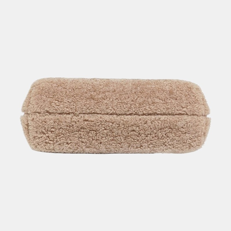 FENDI First 小號 淺粉色毛呢斜挎包 金色五金 可拆卸肩帶 9.9新-5