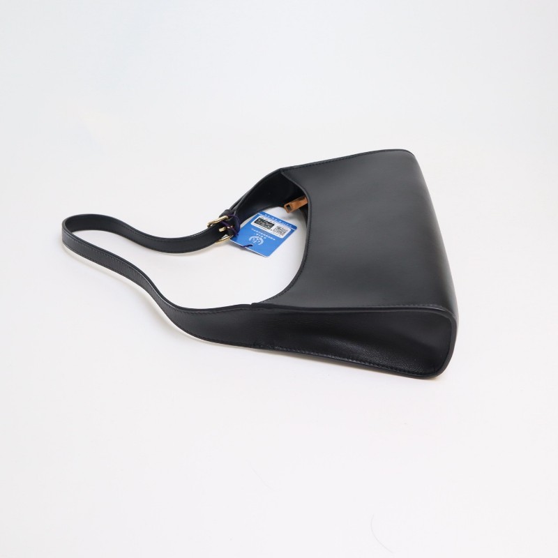 CELINE 浮雕凱旋門CUIR腋下包 牛皮 黑色肩背包-4