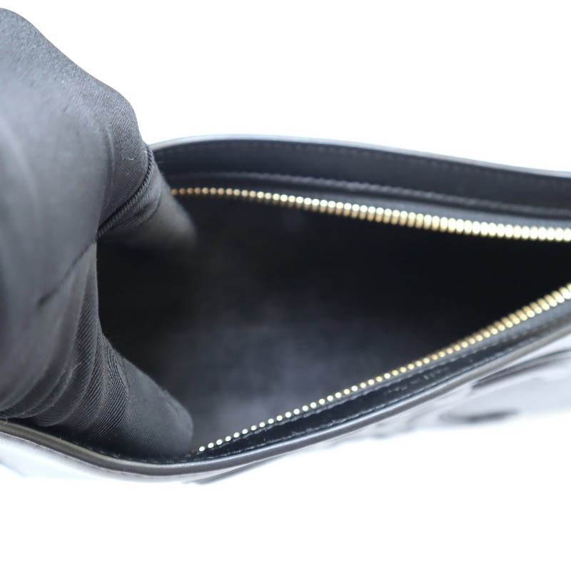 CELINE 浮雕凱旋門CUIR腋下包 牛皮 黑色肩背包-7