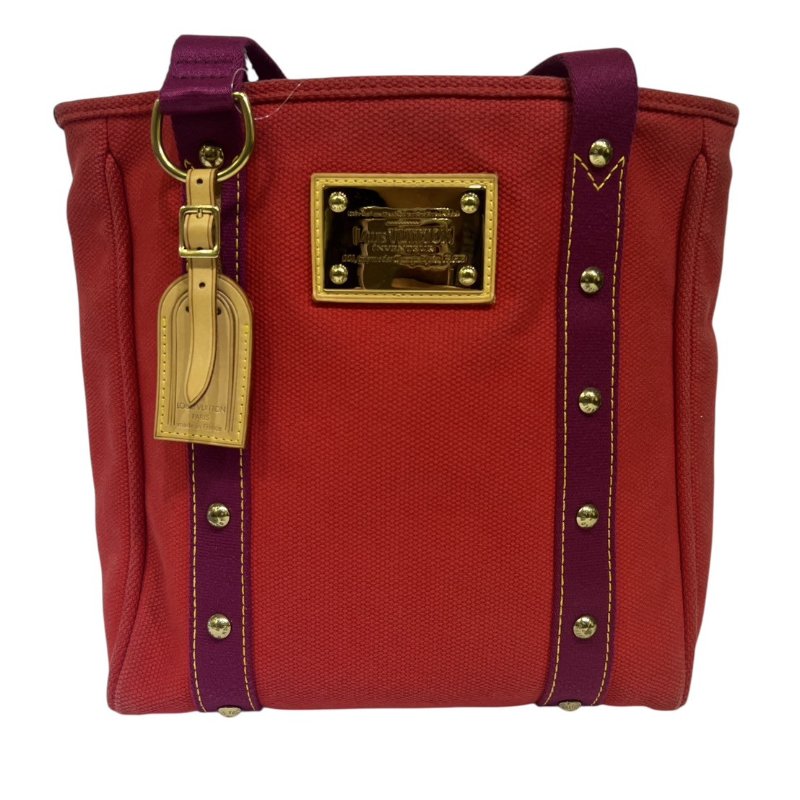 【美收精品】LV 紅色帆布托特包 4-348-0