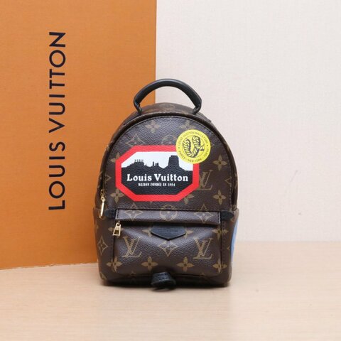 LOUIS VUITTON PalmSprings小書包Mini17老花PVC2016WorldTour系列肩背包