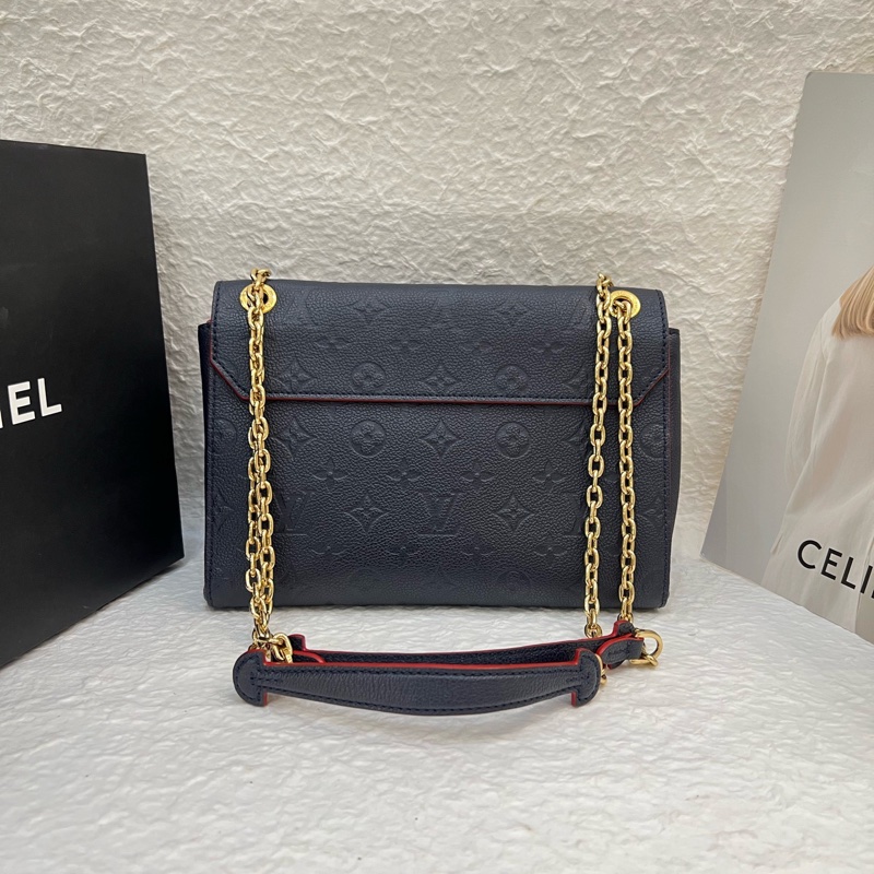 99新 LV vavin小號深藍色全皮-8